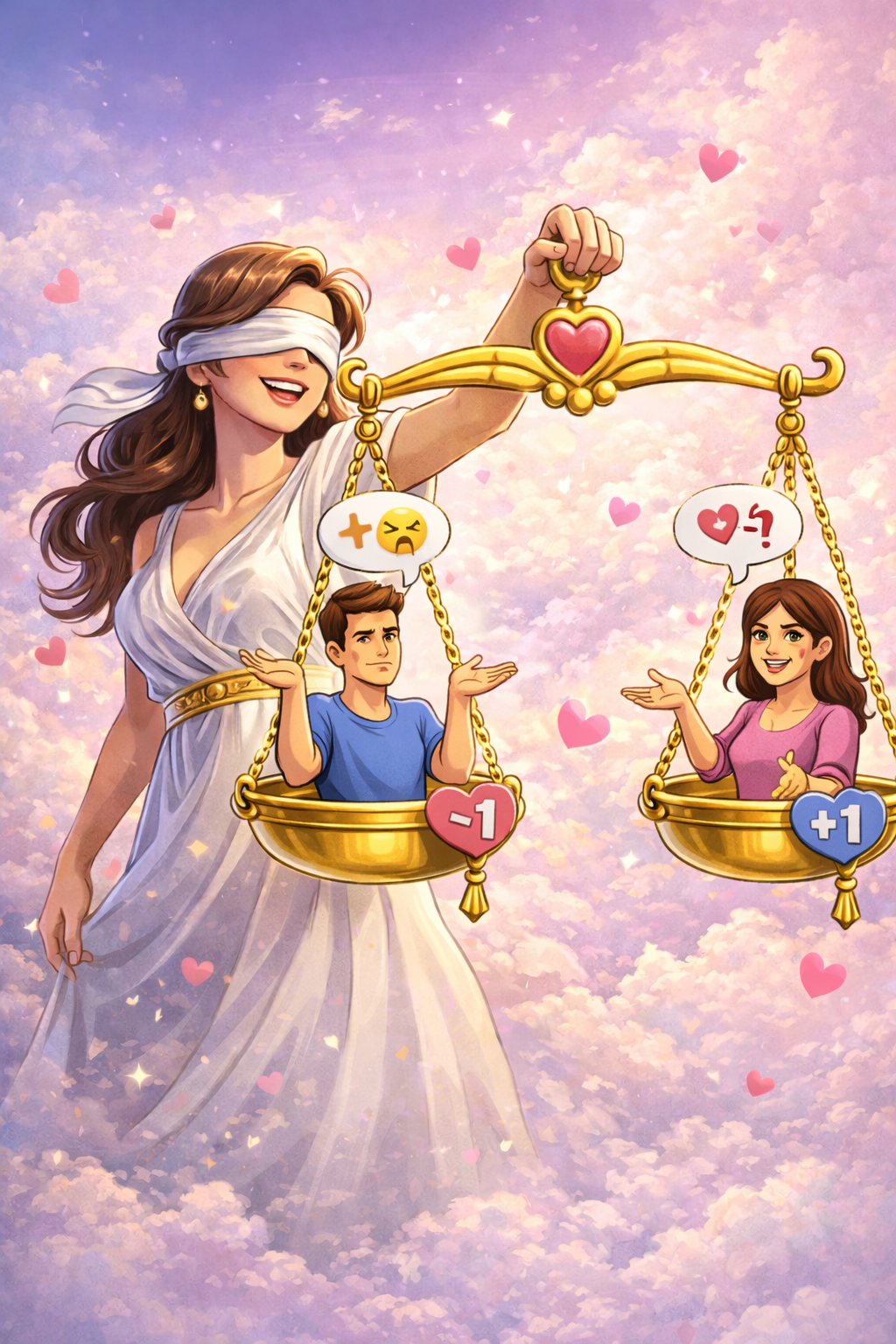 Relationship referee balancing the scales